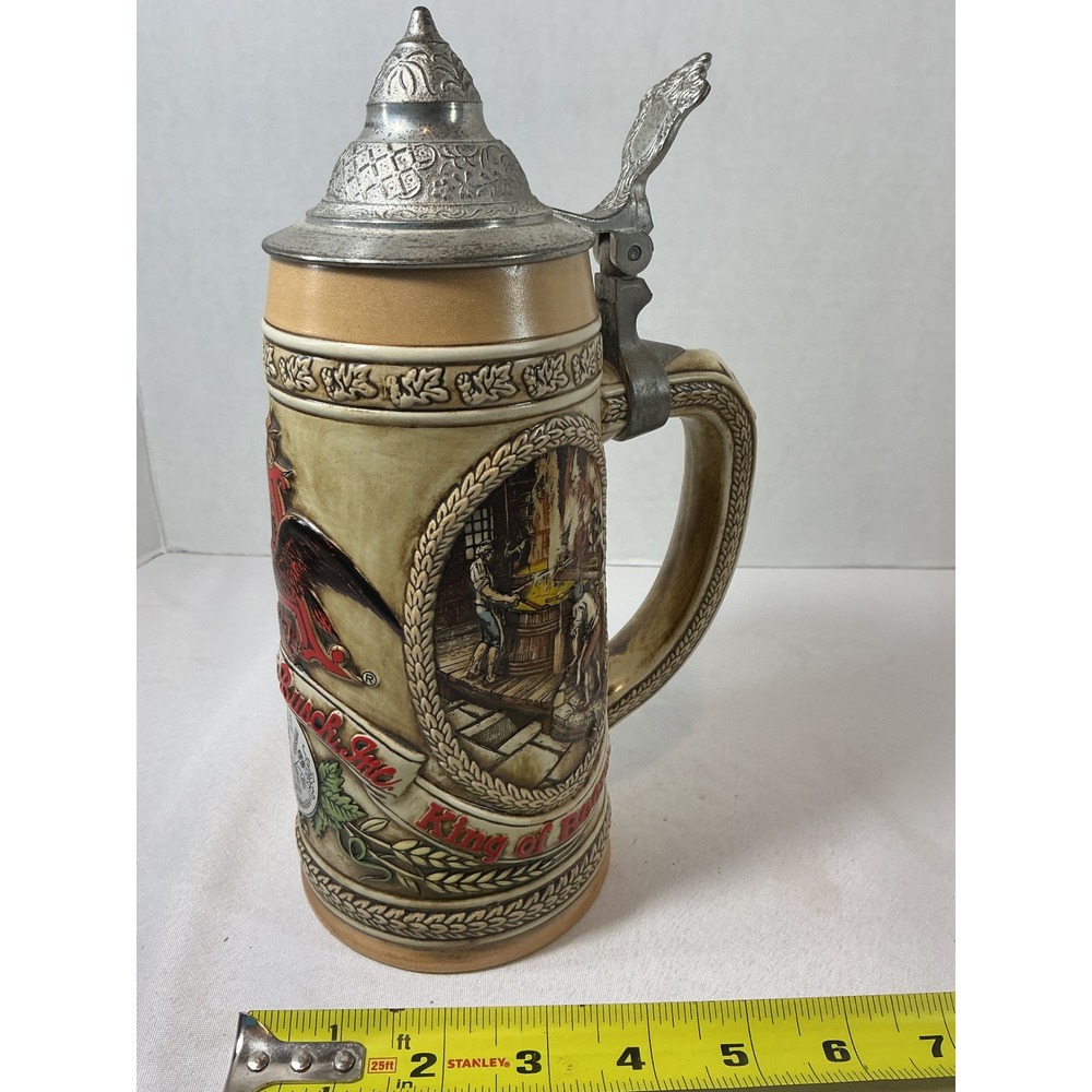 Budweiser A Series Ceramarte Lidded Beer Stein Limited Edition 17th Century Brew - Picture 10 of 16